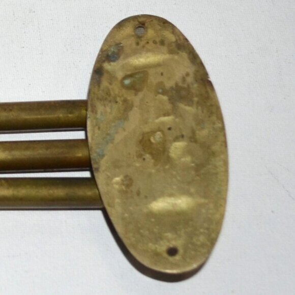 Vintage Brass 3 Arm Swivel Arms Kitchen Towels Drying Hanging Retro Decor - Picture 7 of 7